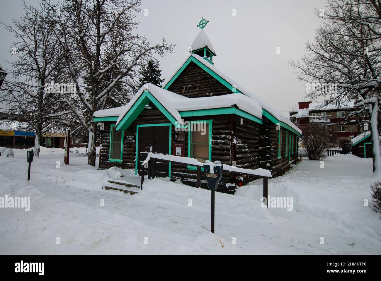 Old Log Church Museum, Whitehorse, Yukon, Canada Stock Photo