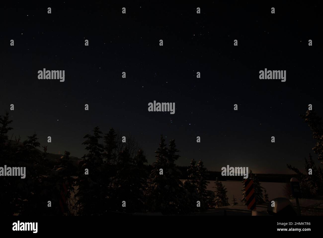 Orion over Schwatka Lake, Whitehorse, Yukon, Canada Stock Photo - Alamy