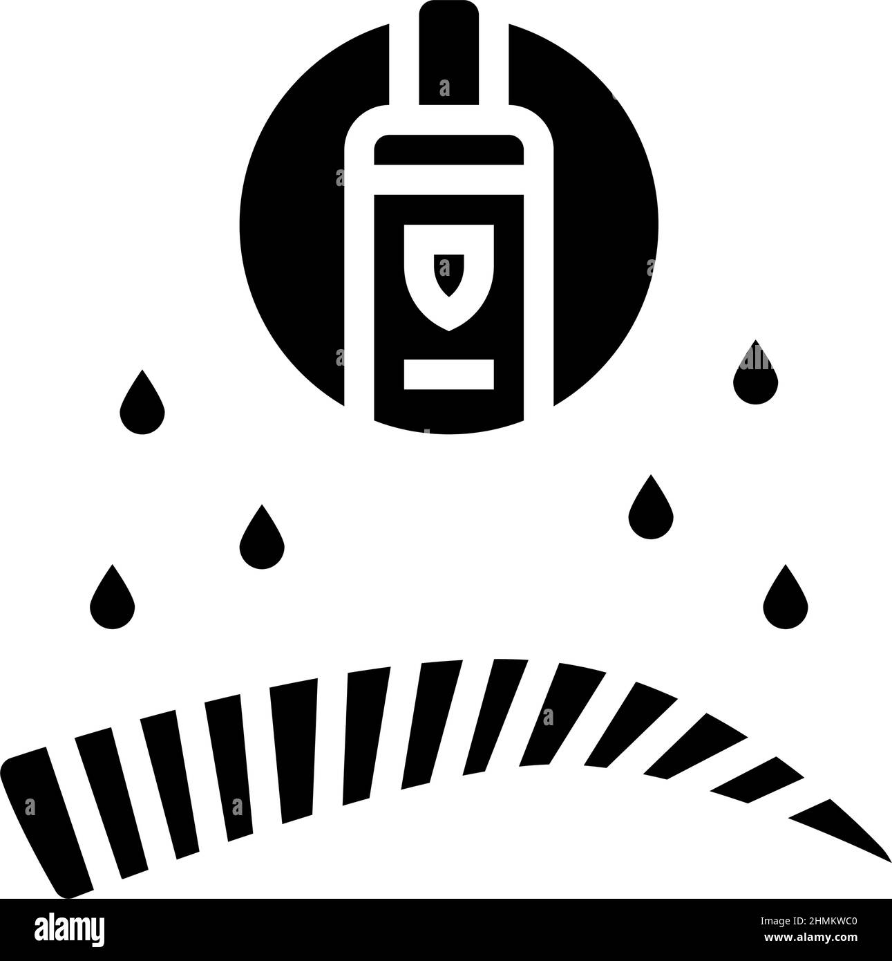 waterproof eyebrow glyph icon vector illustration Stock Vector