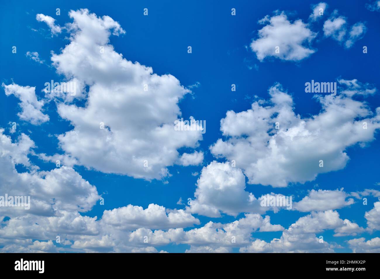 blue sky with huge white clouds in summer Stock Photo - Alamy