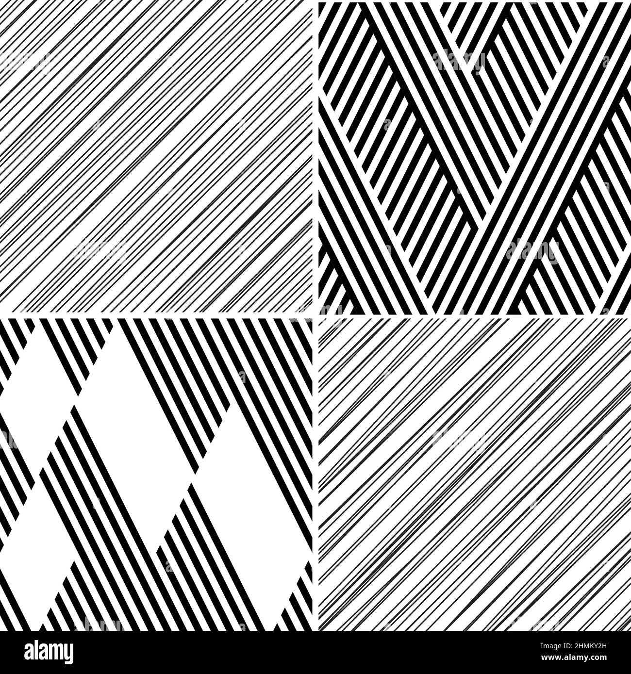 4 different vector patterns in the same package(eps). One pattern is paid and 3 are free (white dividing lines) Stock Vector