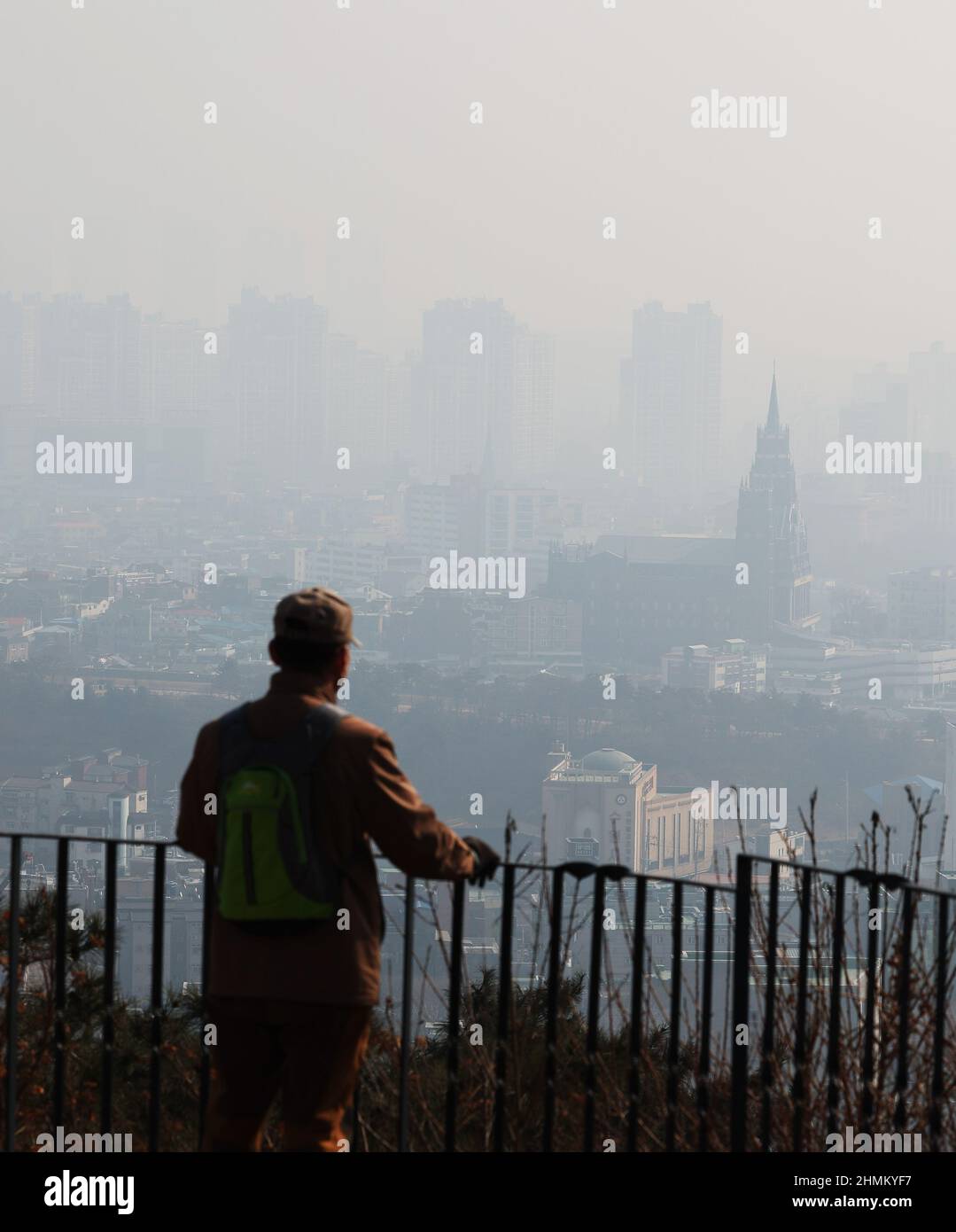 11th Feb, 2022. Air pollution in S. Korea This photo taken Feb. 11