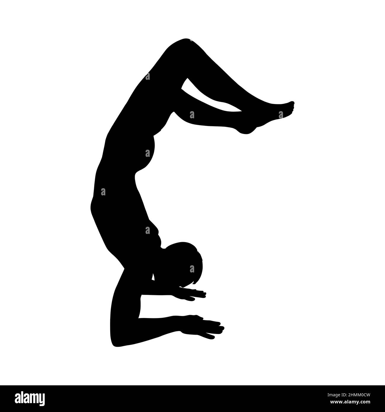 Faceless Empty Blank Emotions of a Woman Standing in Bhuja Vrischikasana  Arm Balance Scorpion Pose Stock Vector - Illustration of meditation,  female: 151348783
