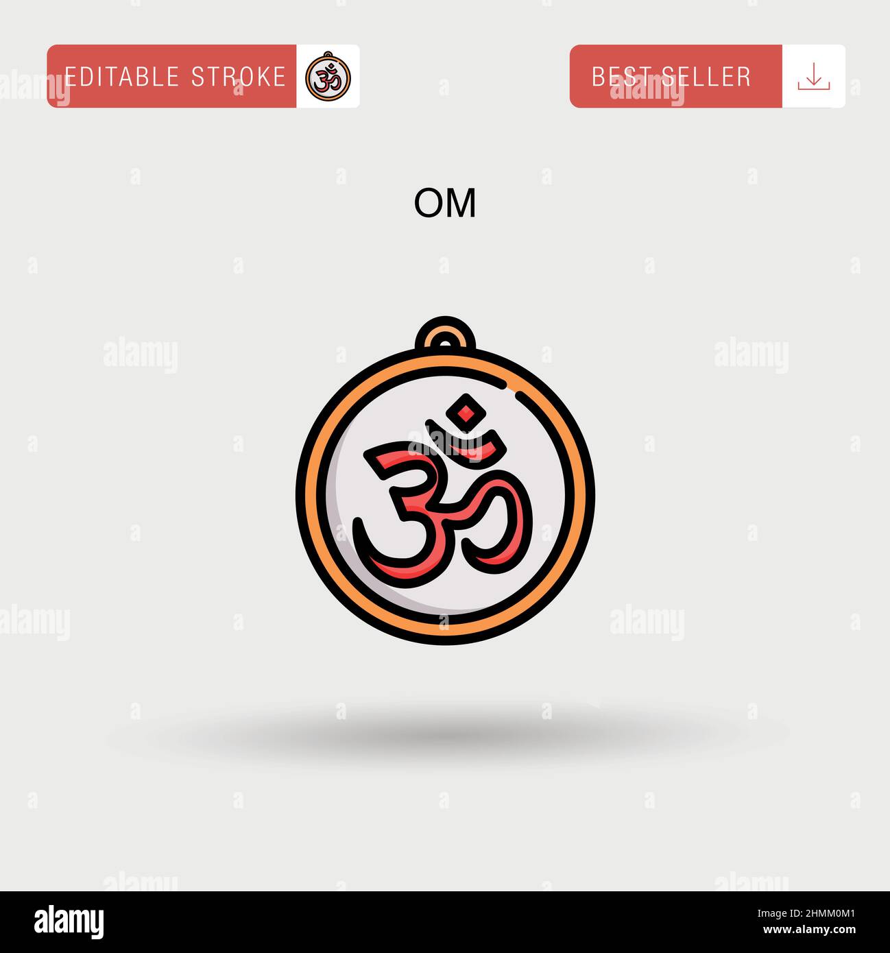 Om Simple vector icon Stock Vector Image & Art - Alamy