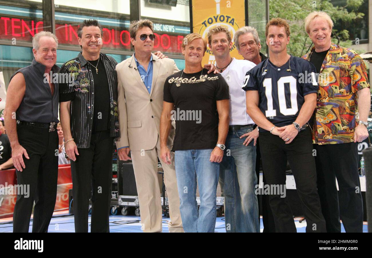 Chicago (left to right: Lee Loughnane, Walt Parazaider, Robert Lamm, Tris Imboden, Keith Howland, Bill Champlin, Jason Scheff and James Pankow) performing on NBC's 'Today' Show Toyota Concert Series at Rockefeller Plaza in New York City on July 28, 2006.  Photo Credit: Henry McGee/MediaPunch Stock Photo