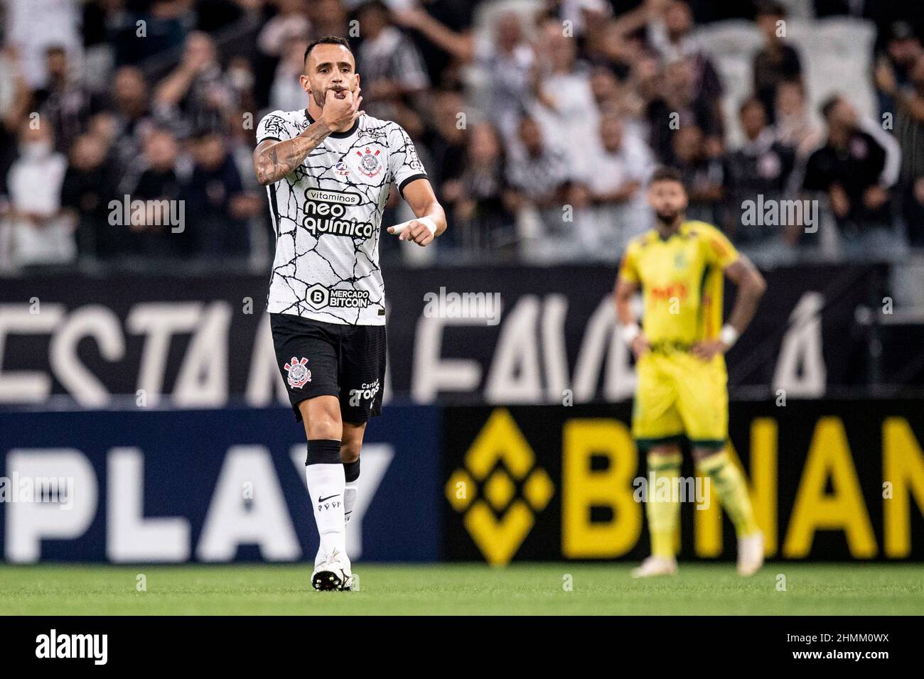 SÃO PAULO, SP - 10.02.2022: CORINTHIANS X MIRASSOL - Renato Augusto during the game between Corinthians and Mirassol held at Neo Química Arena in São Paulo, SP. The match is valid for the 5th round of Paulistão 2022. (Photo: Marco Galvão/Fotoarena) Stock Photo