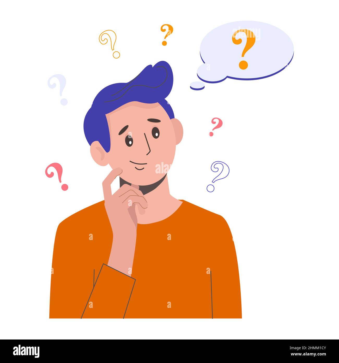 Thinking man in cartoon hi-res stock photography and images - Alamy