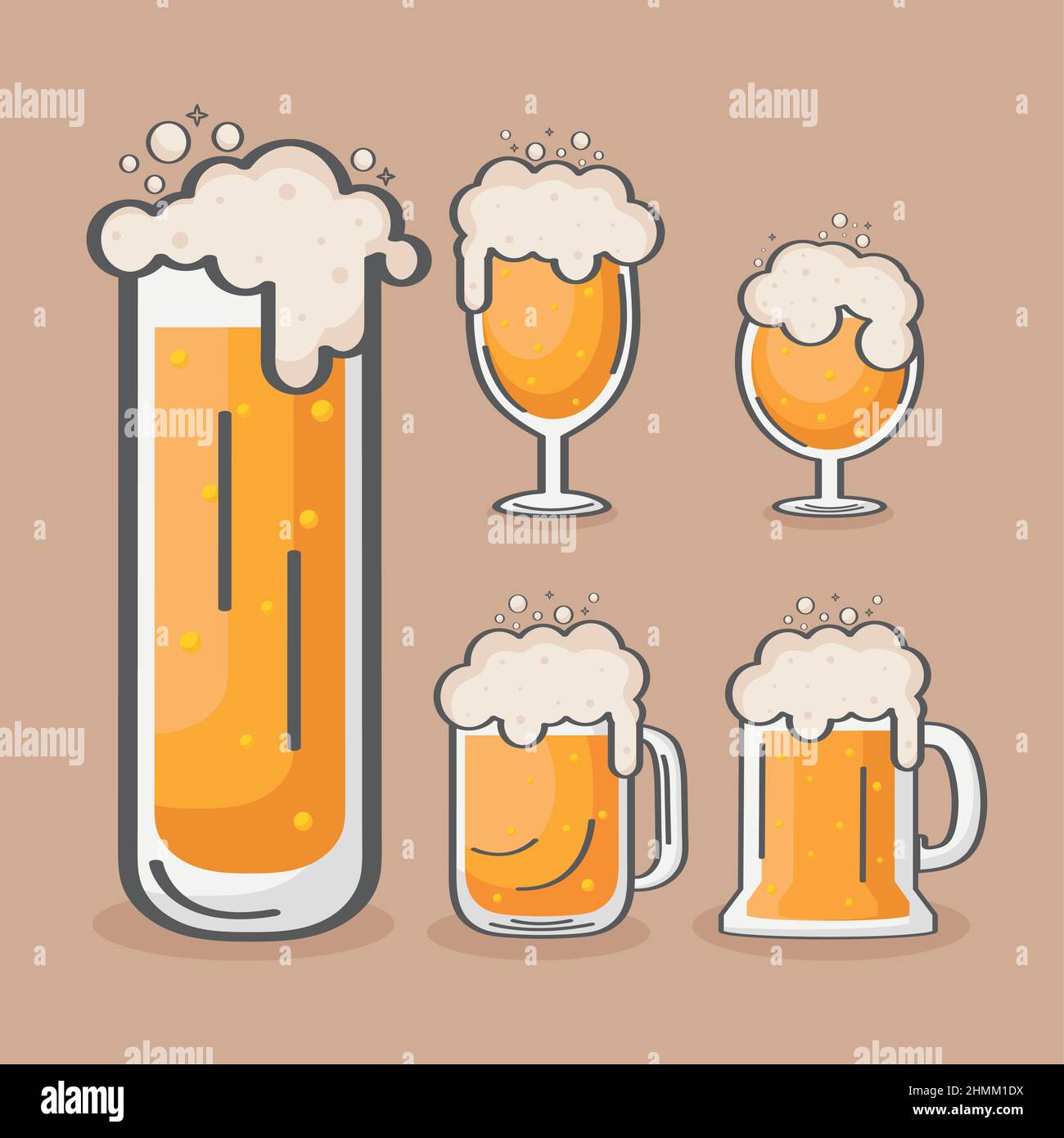 icons with foamy beer Stock Vector Image & Art - Alamy