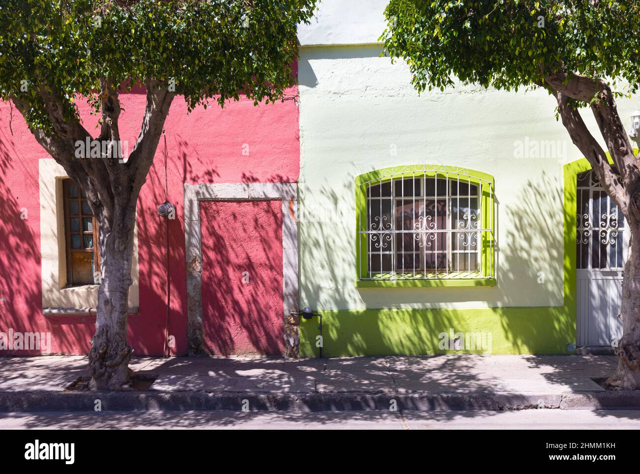 Leon colorful streets and colonial houses in Leon historic city center, one of the main city