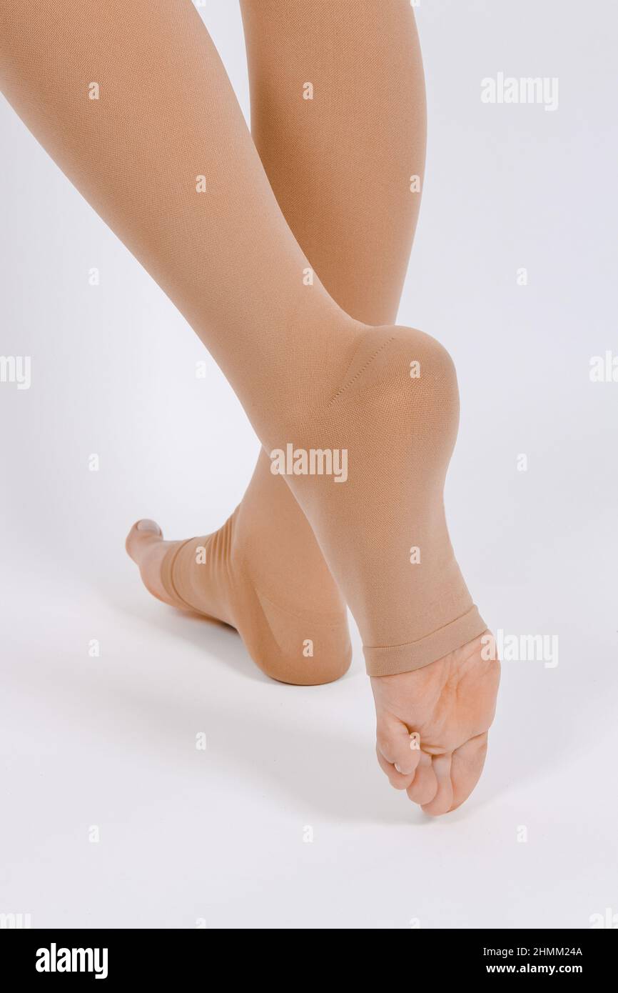 Medical Compression stockings and tights for varicose veins and venouse  therapy. Socks for man and women. Clinical compression knits. Comfort Stock  Photo - Alamy