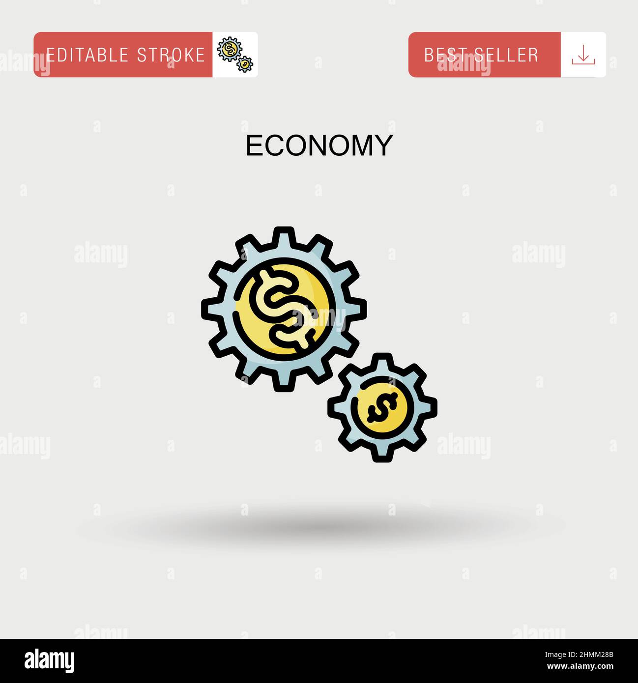 Economy Simple vector icon. Stock Vector