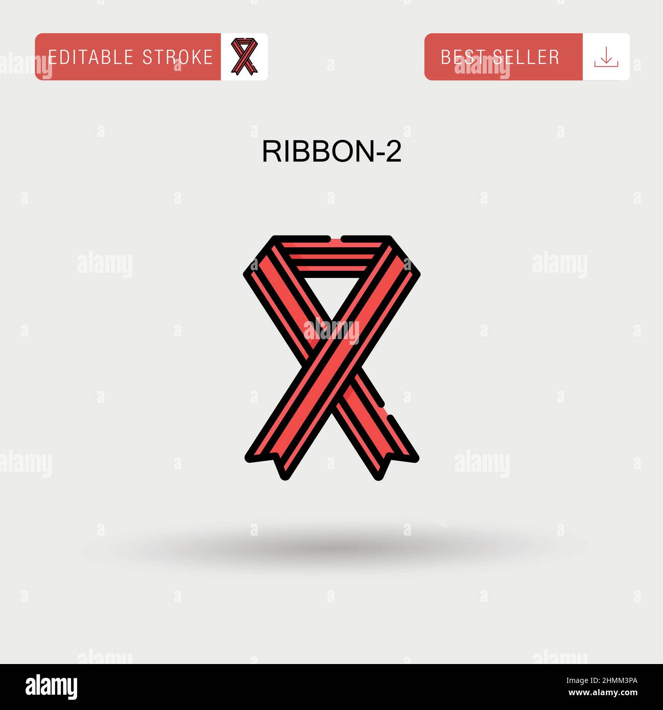 Ribbon-2 Simple vector icon Stock Vector Image & Art - Alamy
