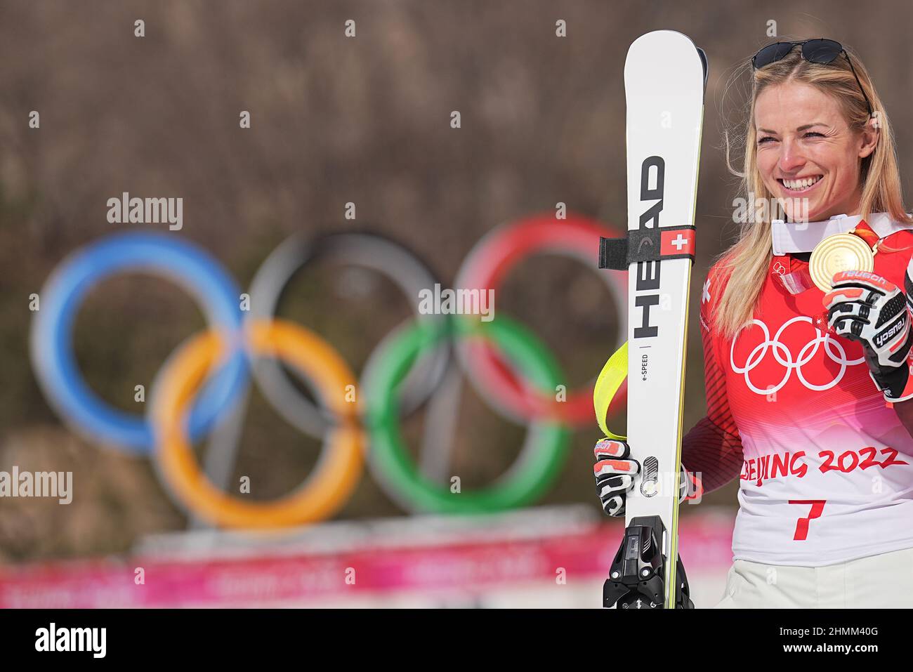 Yanqing, China. 11th Feb, 2022. Olympics, Alpine skiing, Super G, women ...