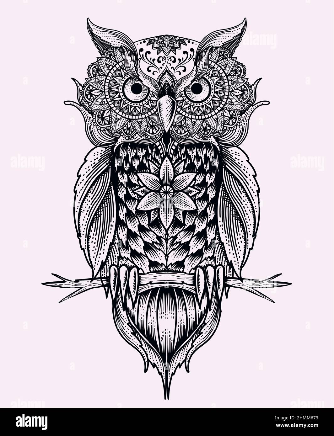 tatouage hibou mandala by tattoosuzette on DeviantArt