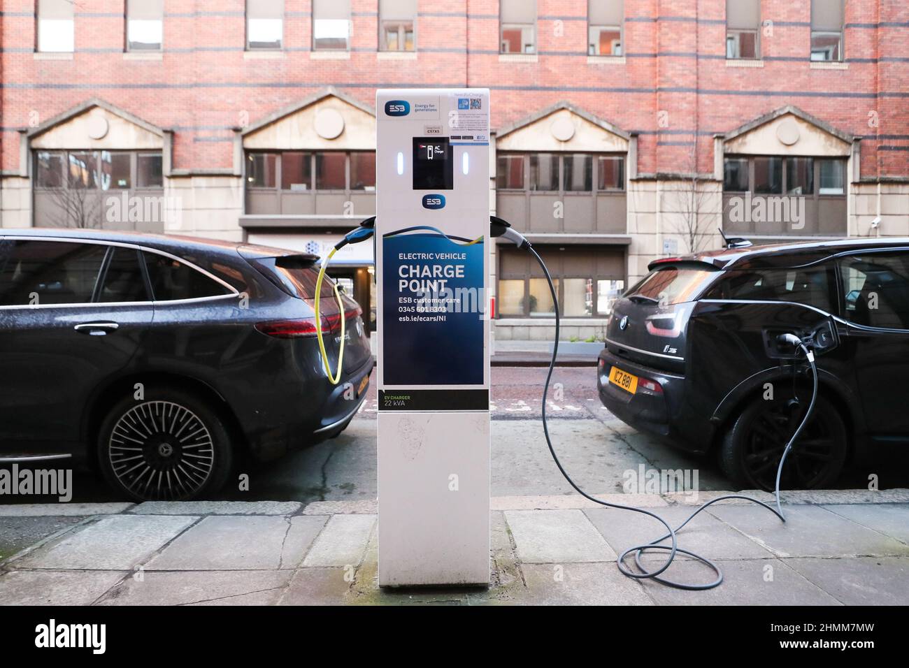 Electric car charging station and points in Belfast, Northern Ireland