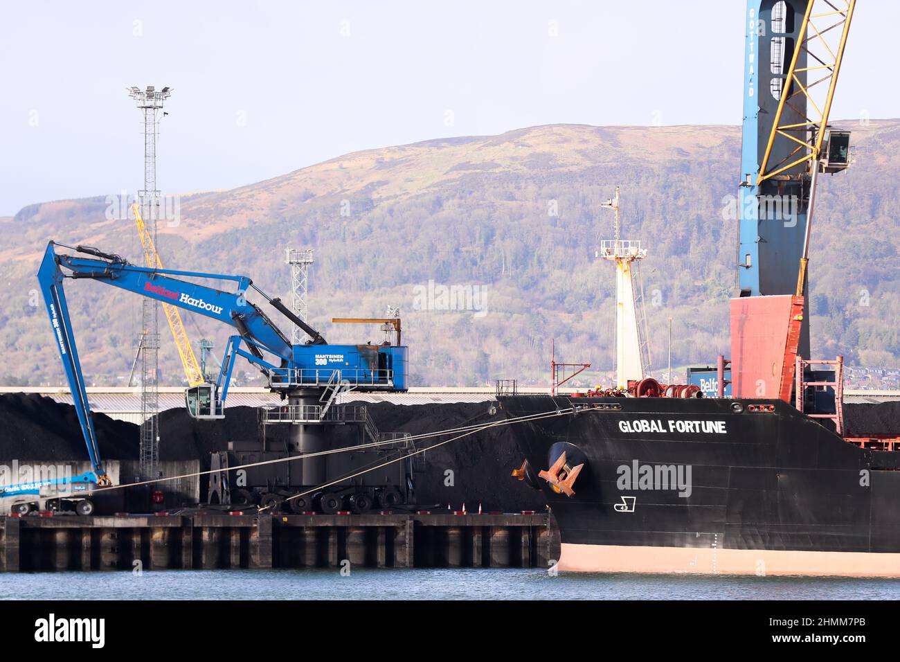 Coal and other resources are imported to Northern Ireland via Belfast