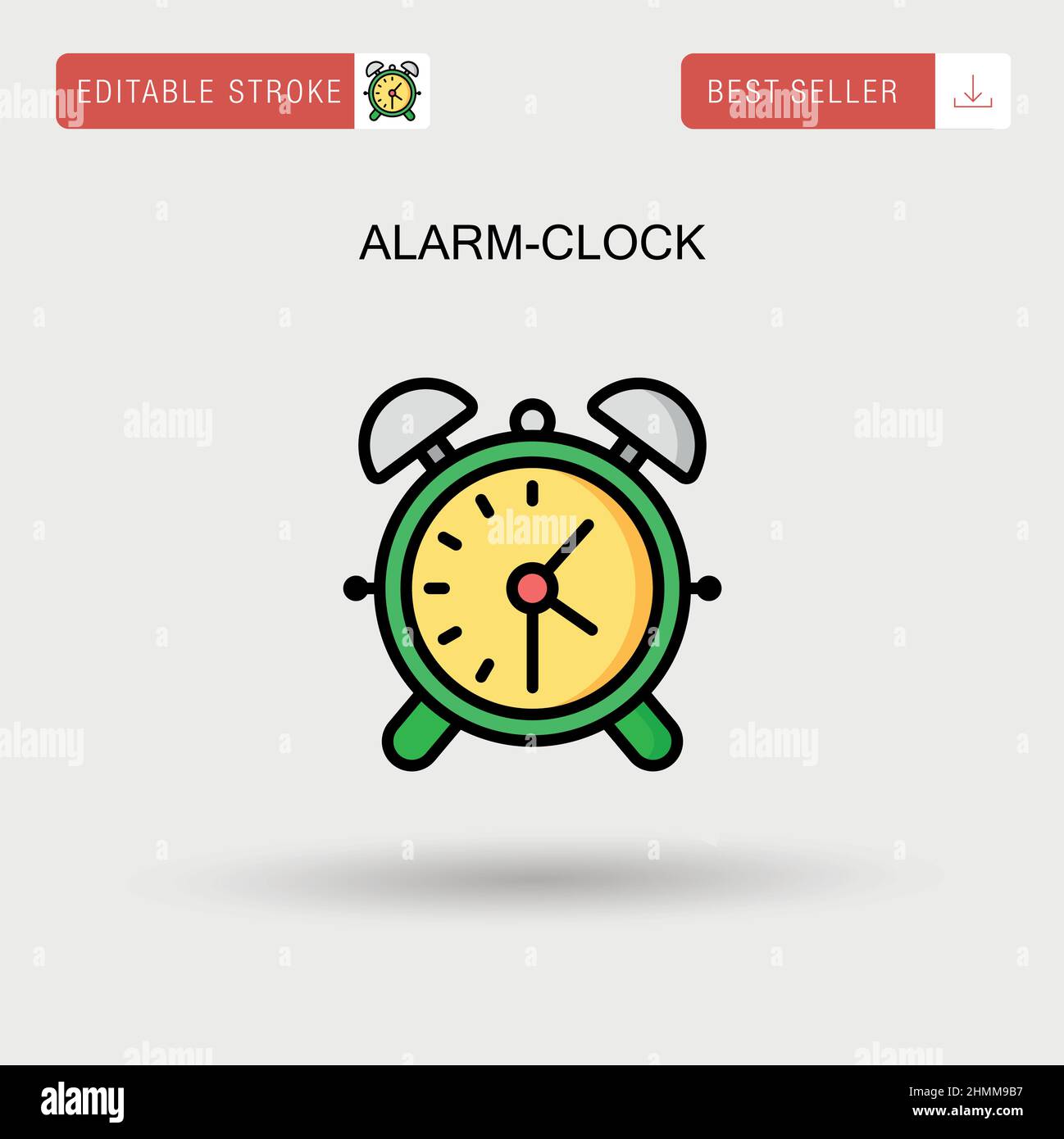 Alarm-clock Simple vector icon Stock Vector Image & Art - Alamy