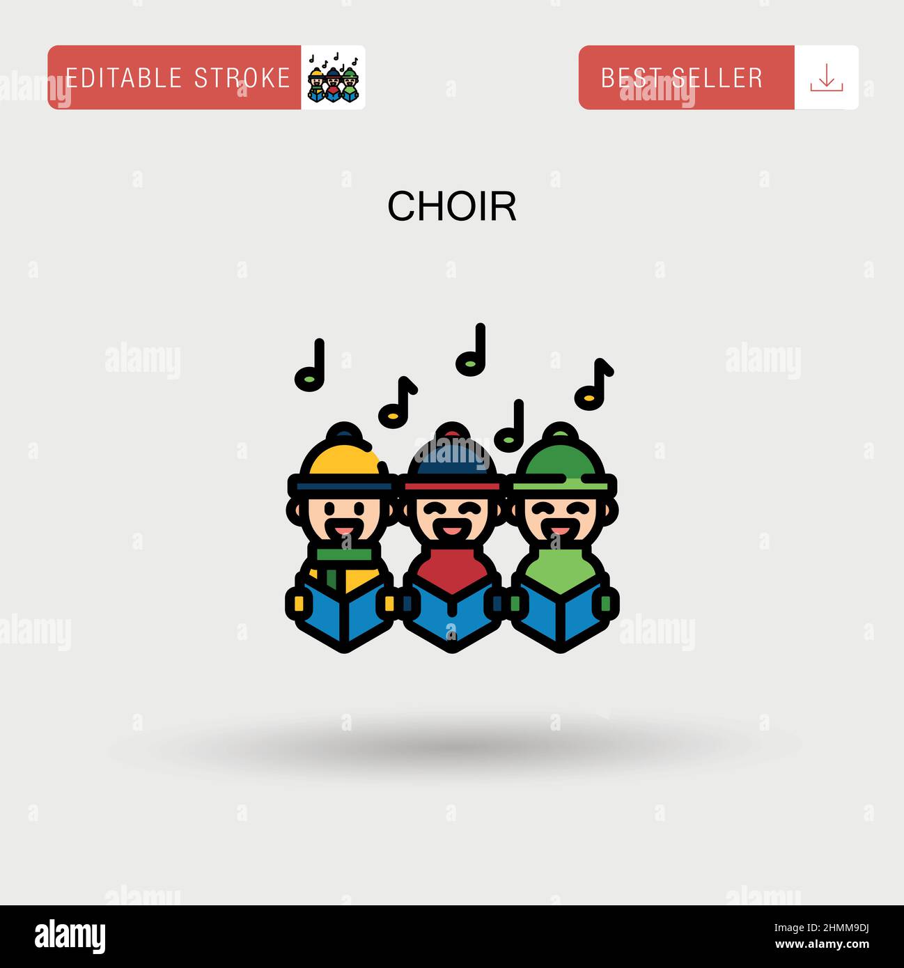 Choir Simple vector icon. Stock Vector