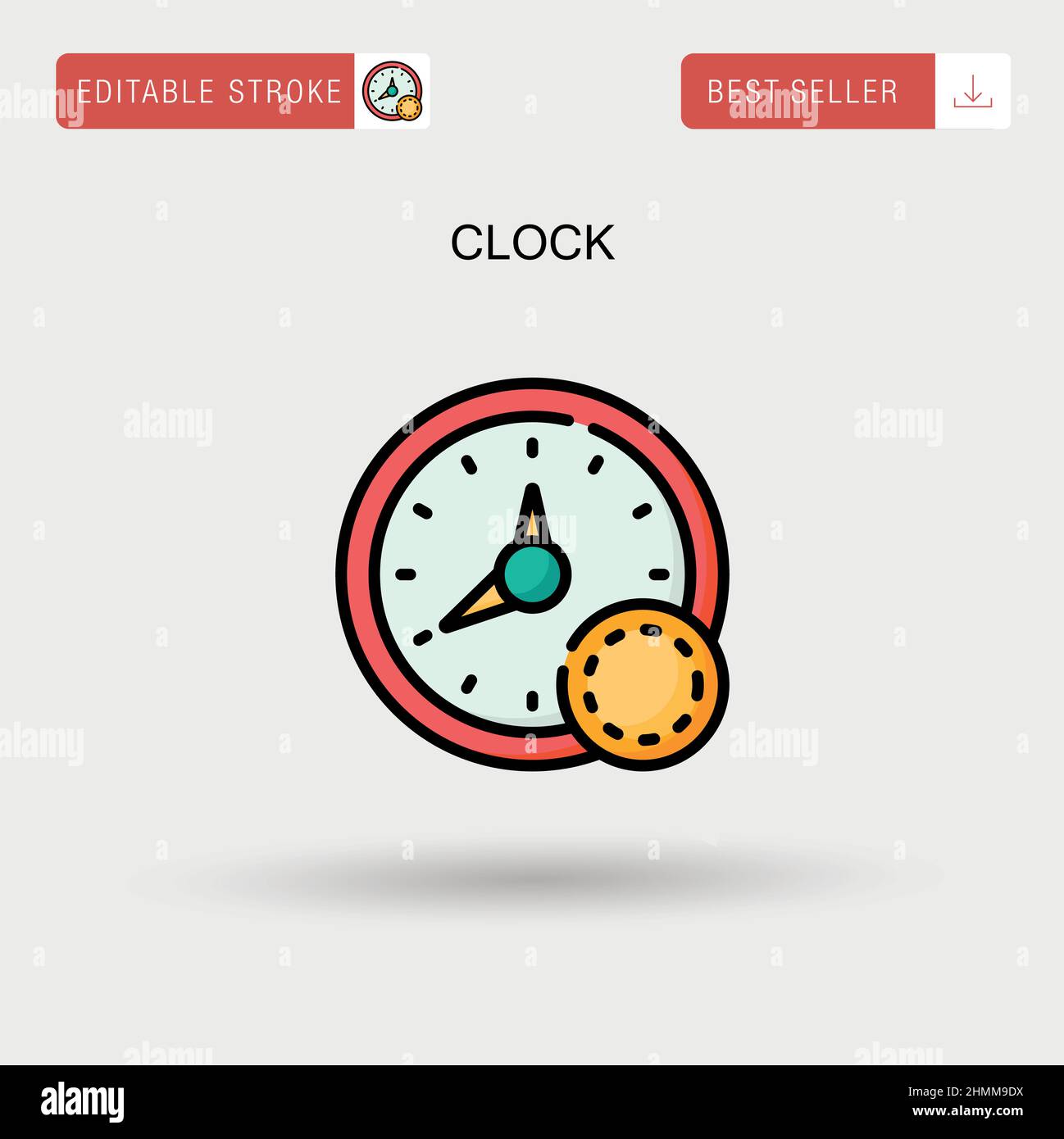 Clock Simple vector icon Stock Vector Image & Art - Alamy