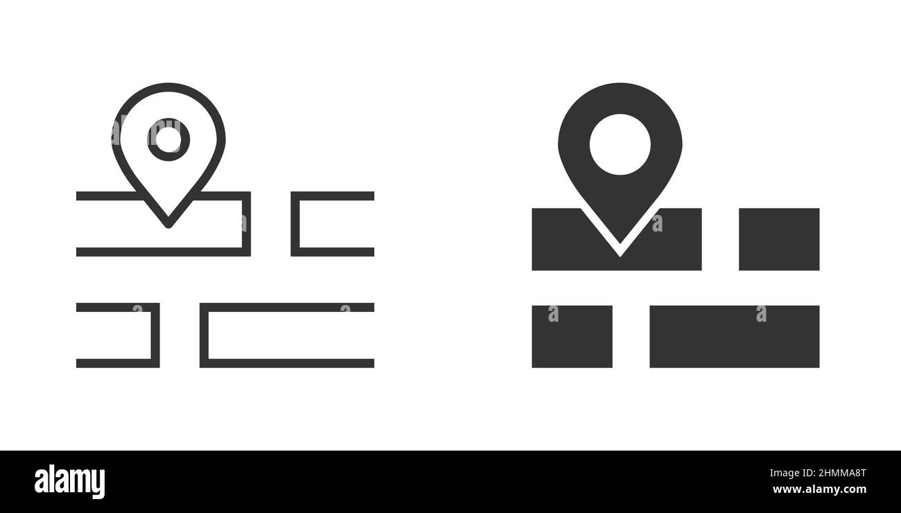 Map pin icon in flat style. gps navigation vector illustration on white ...