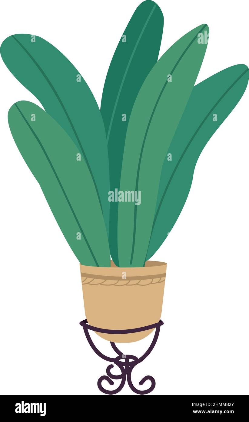 Plant in pot semi flat color vector object Stock Vector Image & Art - Alamy