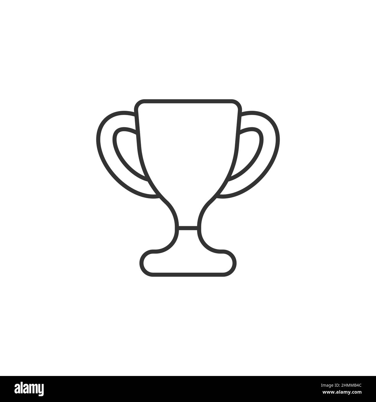 Trophy cup icon in flat style. Goblet prize vector illustration on ...