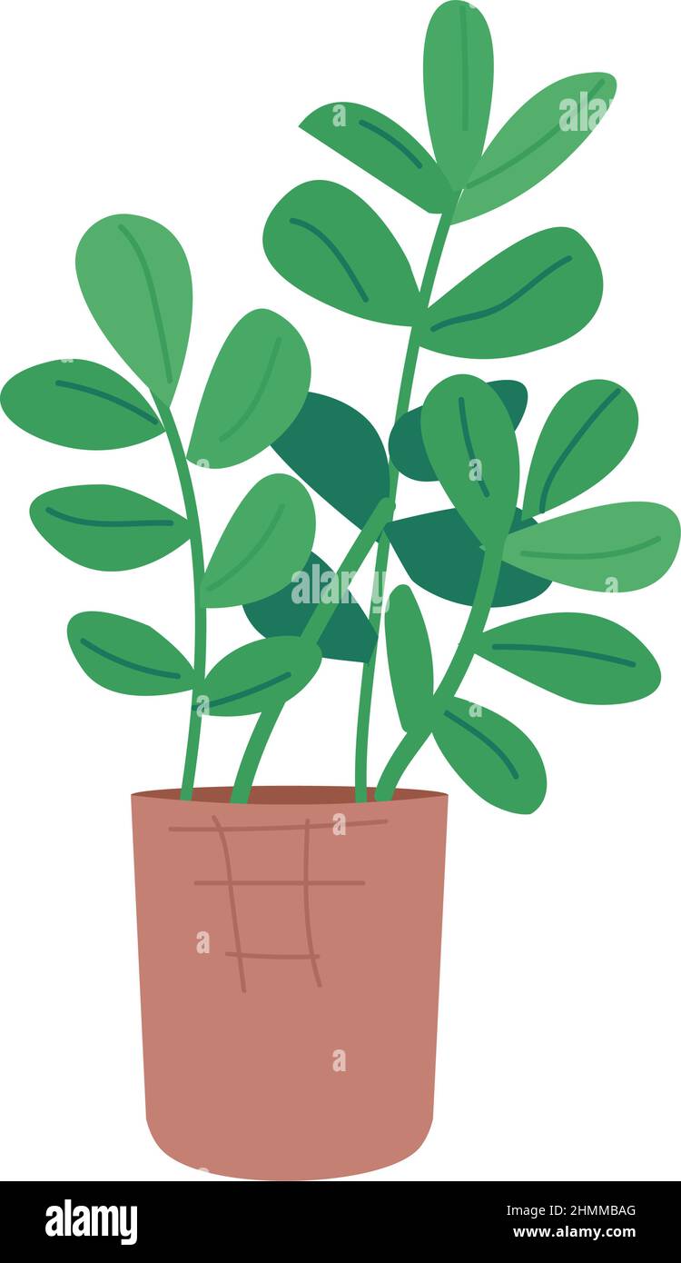 Dollar tree in pot semi flat color vector object Stock Vector Image ...