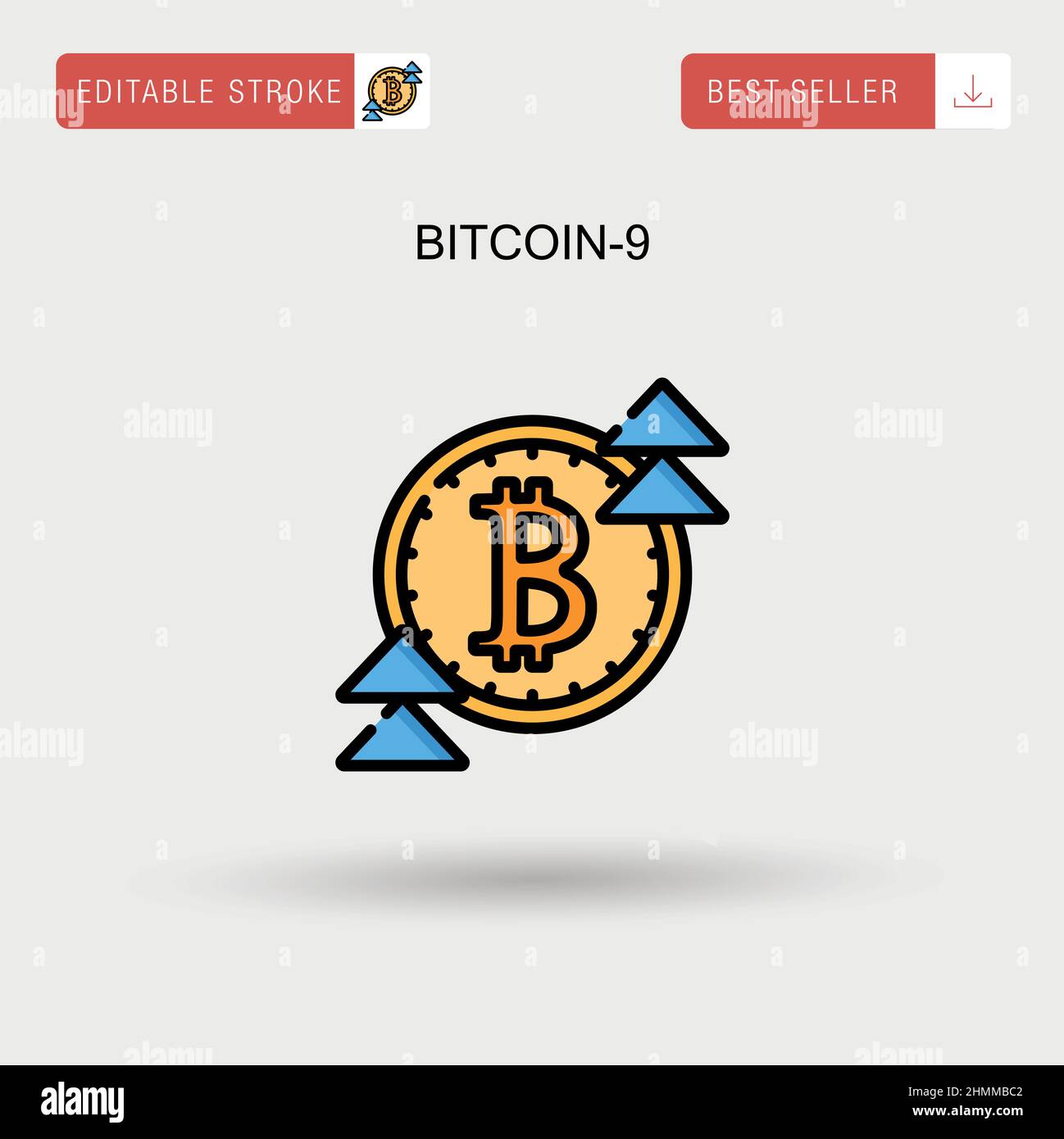 Bitcoin-9 Simple vector icon Stock Vector Image & Art - Alamy