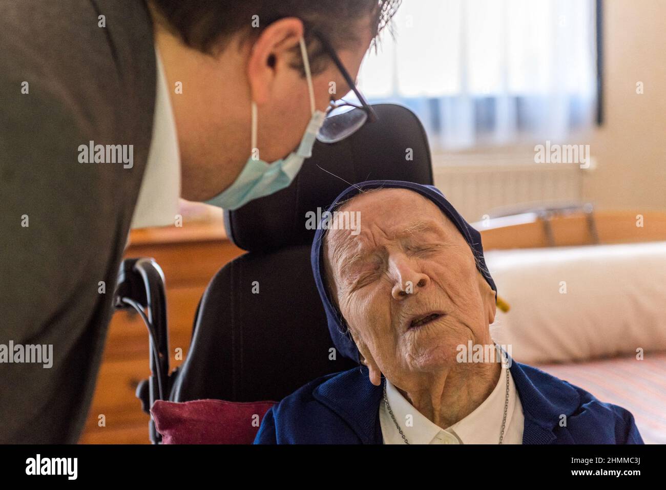 File photo dated February 10, 2022 of Sister Andre, Lucile Randon in ...