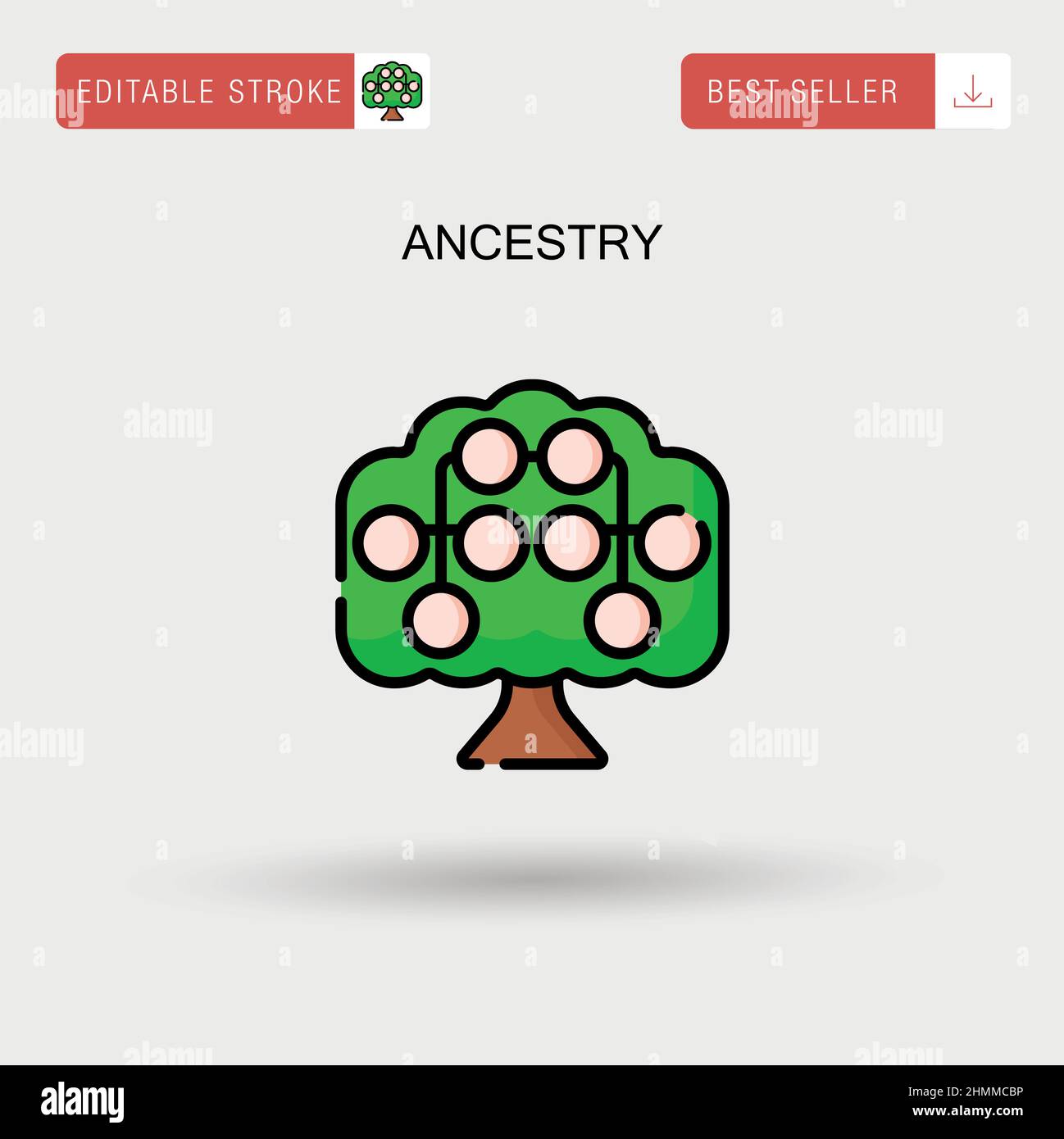 Ancestry Simple vector icon. Stock Vector