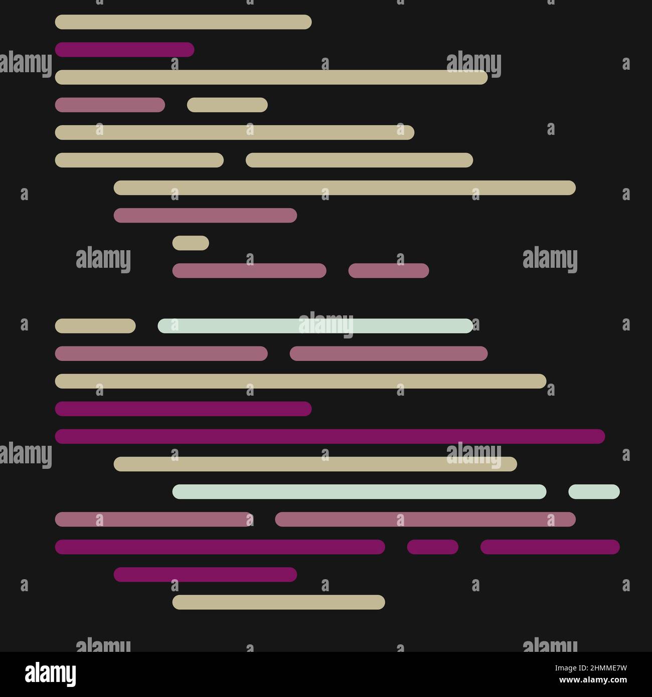 Cartoon coding simulated lines vector illustration Stock Vector Image ...