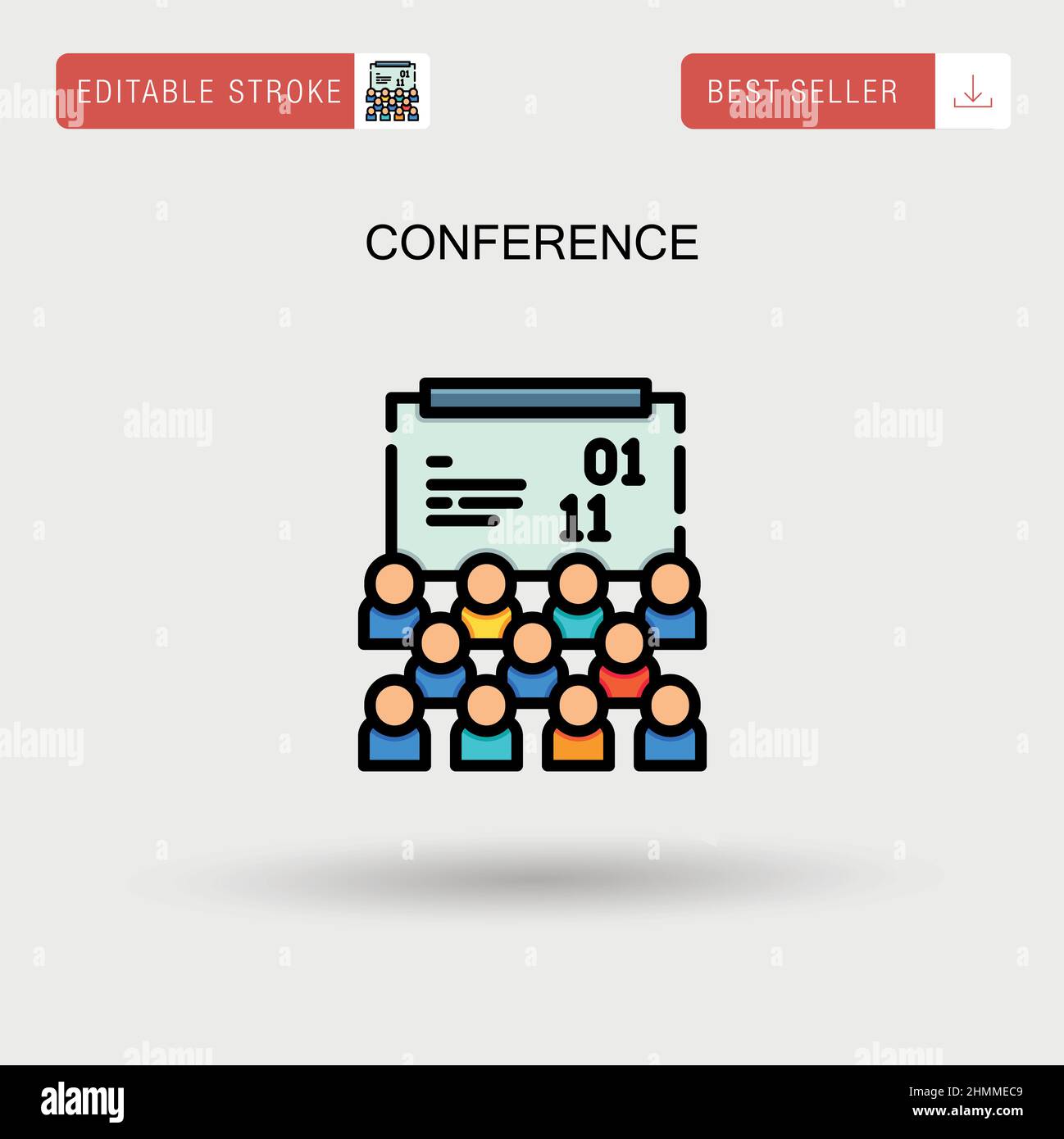 Conference Simple vector icon Stock Vector Image & Art - Alamy