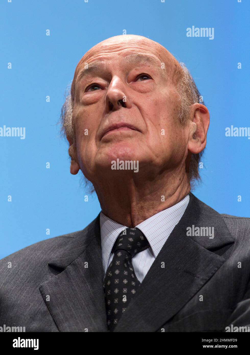 Belgium, Brussels, on October 10, 2013: ÒReinvent EuropeÓ, an event organized by the magazine Le Nouvel Observateur, with Valery Giscard d'Estaing, former President of the French Republic Stock Photo
