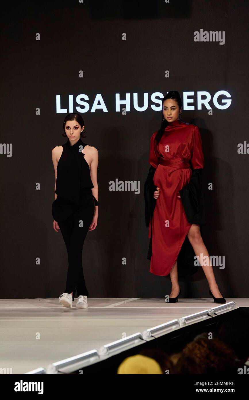New York, New York, USA. 10th Feb, 2022. Sohomuse & Runway7 first annual Runway Muse competition of young fashion design students. Designer Lisa Husberg (Credit Image: © Mark J. Sullivan/ZUMA Press Wire) Stock Photo