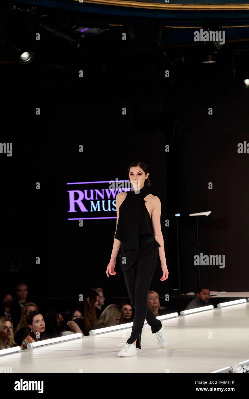 New York, New York, USA. 10th Feb, 2022. Sohomuse & Runway7 first annual Runway Muse competition of young fashion design students. Designer Lisa Husberg (Credit Image: © Mark J. Sullivan/ZUMA Press Wire) Stock Photo