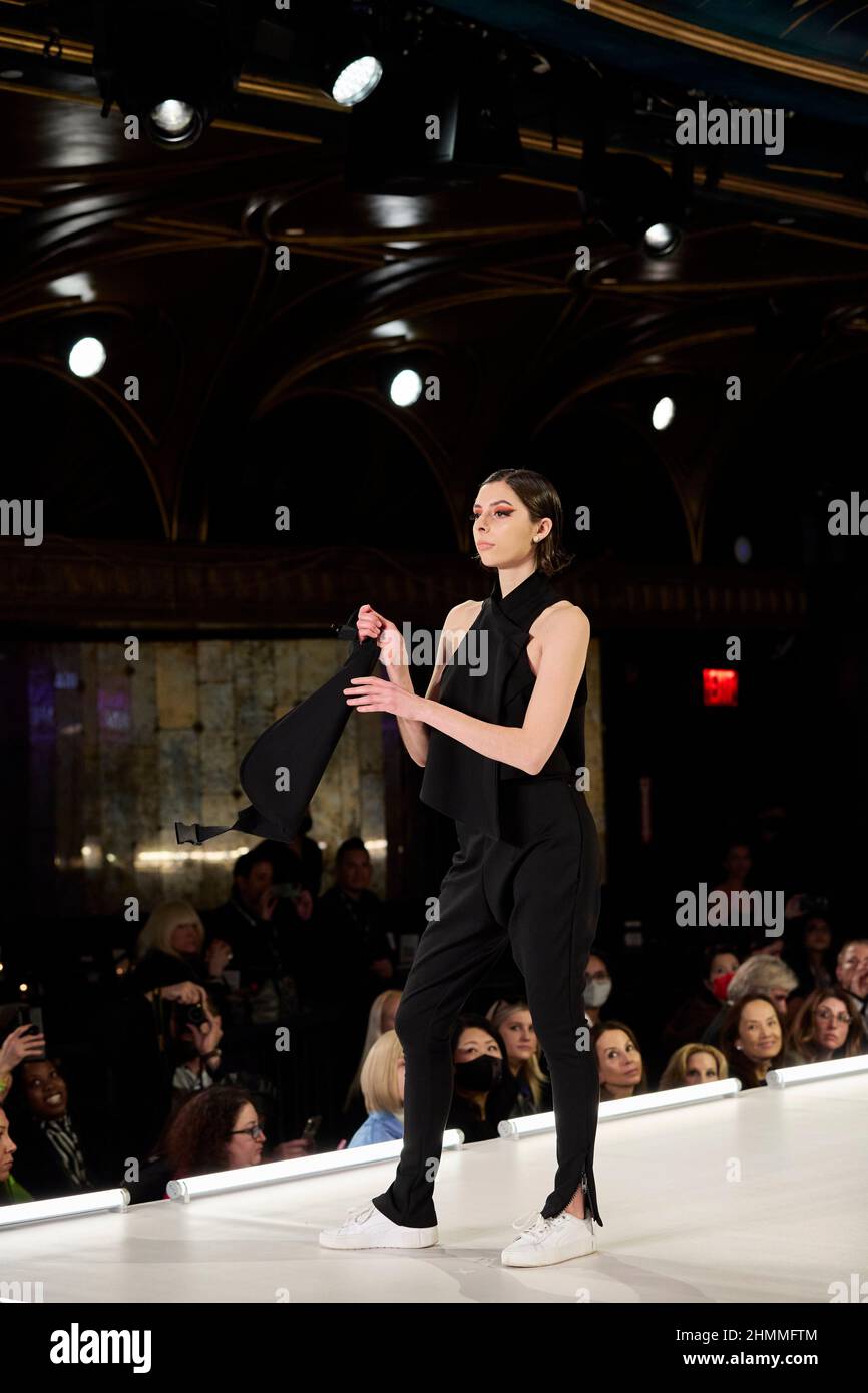 New York, New York, USA. 10th Feb, 2022. Sohomuse & Runway7 first annual Runway Muse competition of young fashion design students. Designer Lisa Husberg (Credit Image: © Mark J. Sullivan/ZUMA Press Wire) Stock Photo