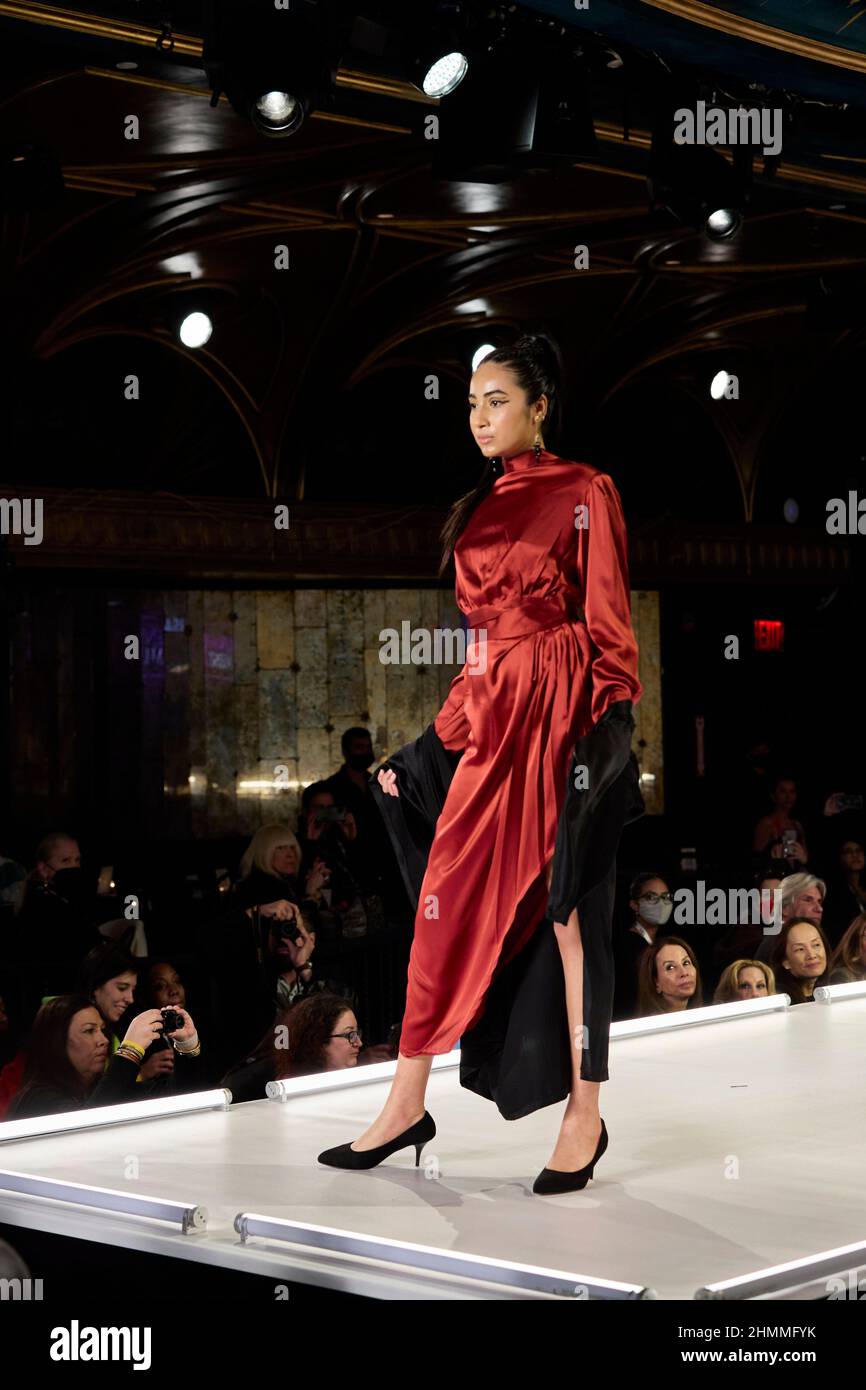 New York, New York, USA. 10th Feb, 2022. Sohomuse & Runway7 first annual Runway Muse competition of young fashion design students. Designer Lisa Husberg (Credit Image: © Mark J. Sullivan/ZUMA Press Wire) Stock Photo