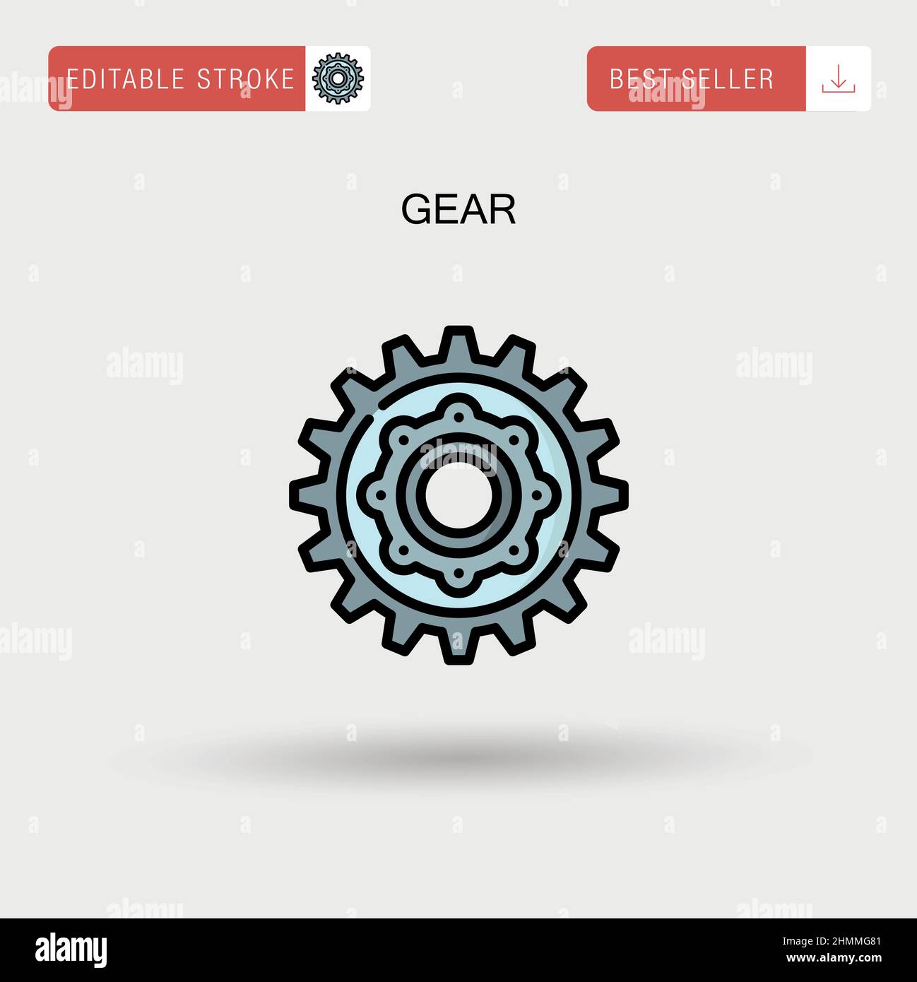 Gear Simple vector icon Stock Vector Image & Art - Alamy