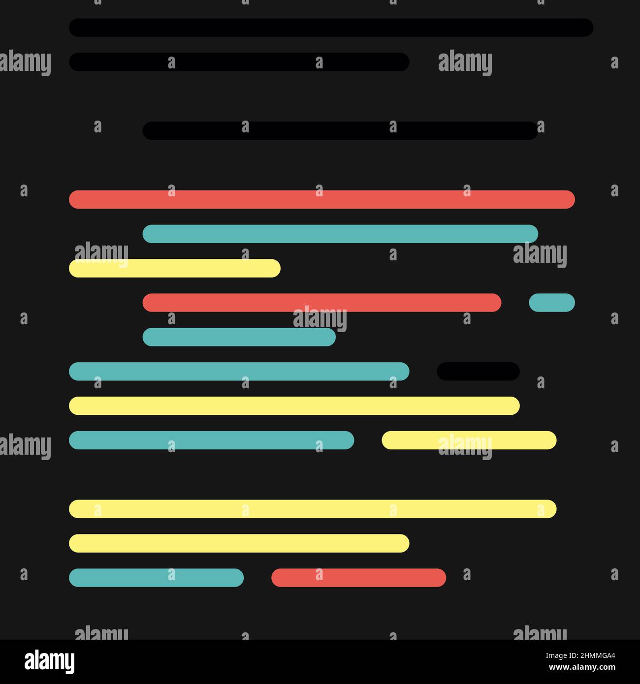 Cartoon coding simulated lines vector illustration Stock Vector Image ...