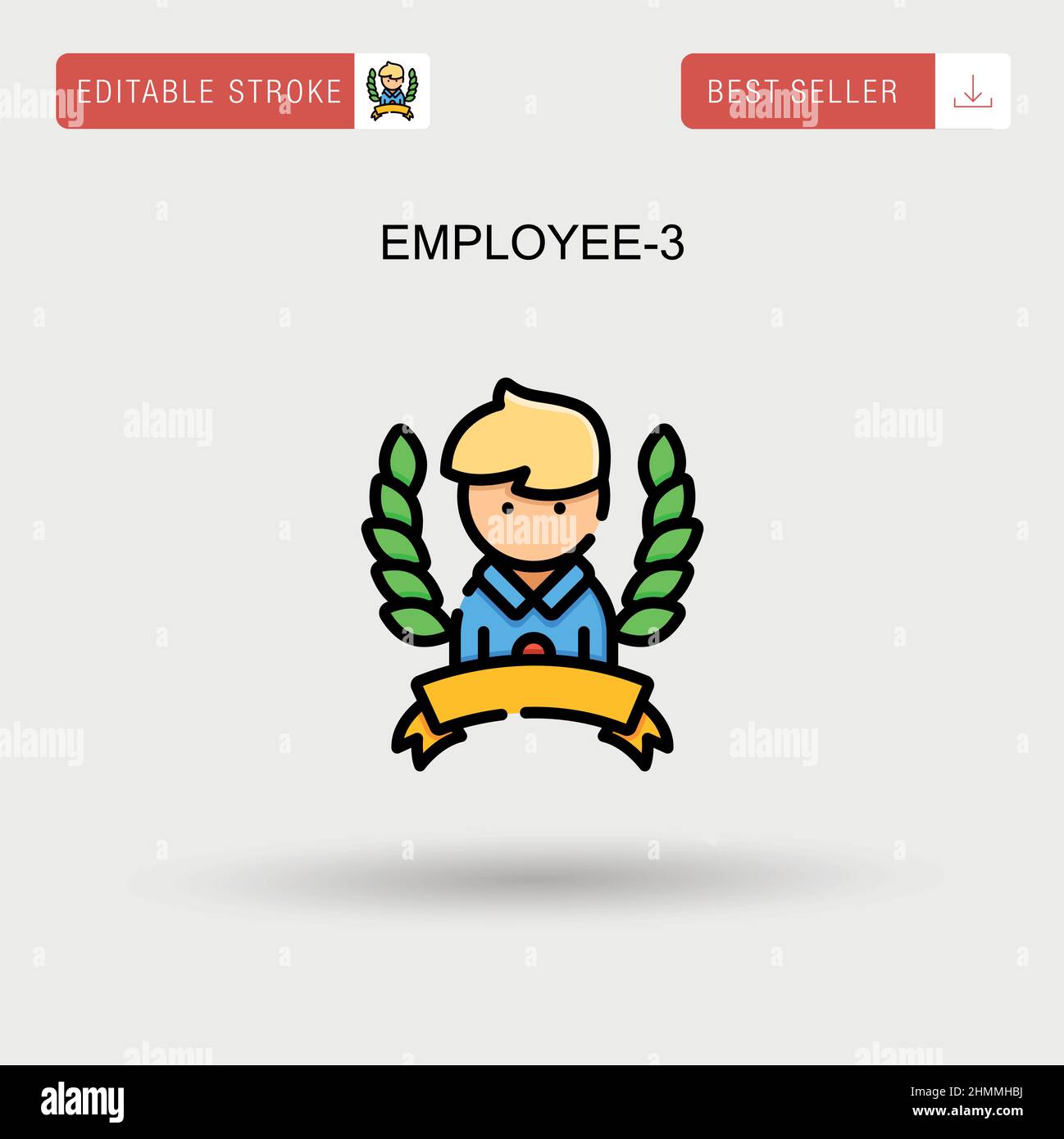 Employee-3 Simple vector icon Stock Vector Image & Art - Alamy