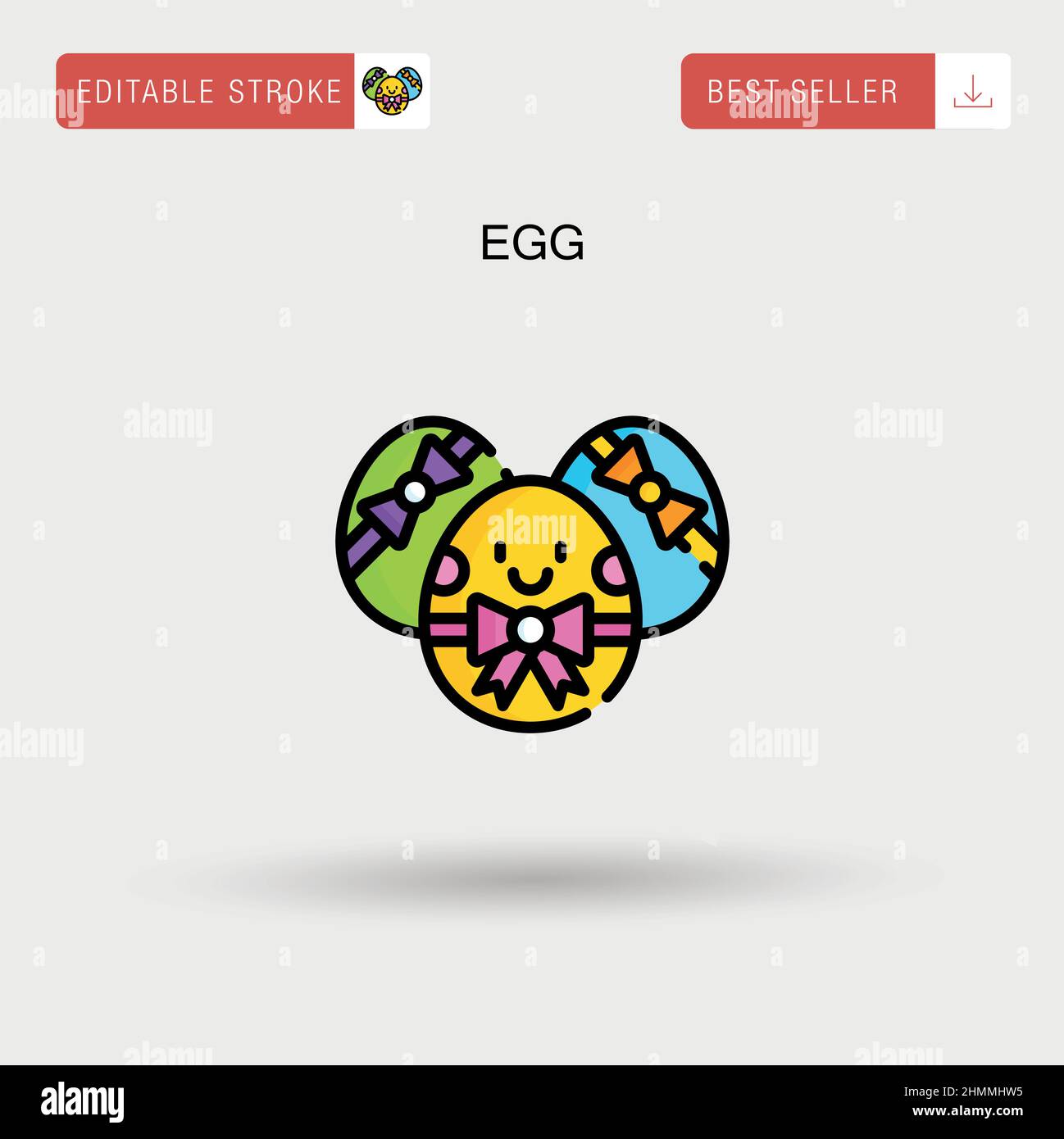 Simple icon broken egg hi-res stock photography and images - Alamy