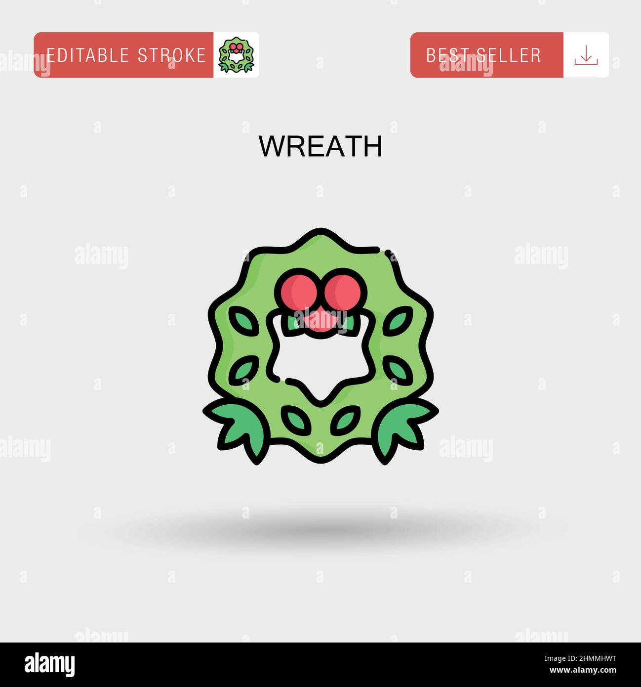 Wreath Simple vector icon Stock Vector Image & Art - Alamy