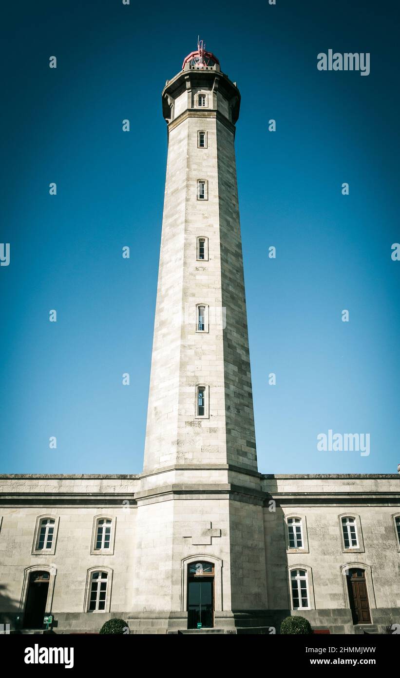 Whale lighthouse - Phare des baleine - in Re island, France Stock Photo ...