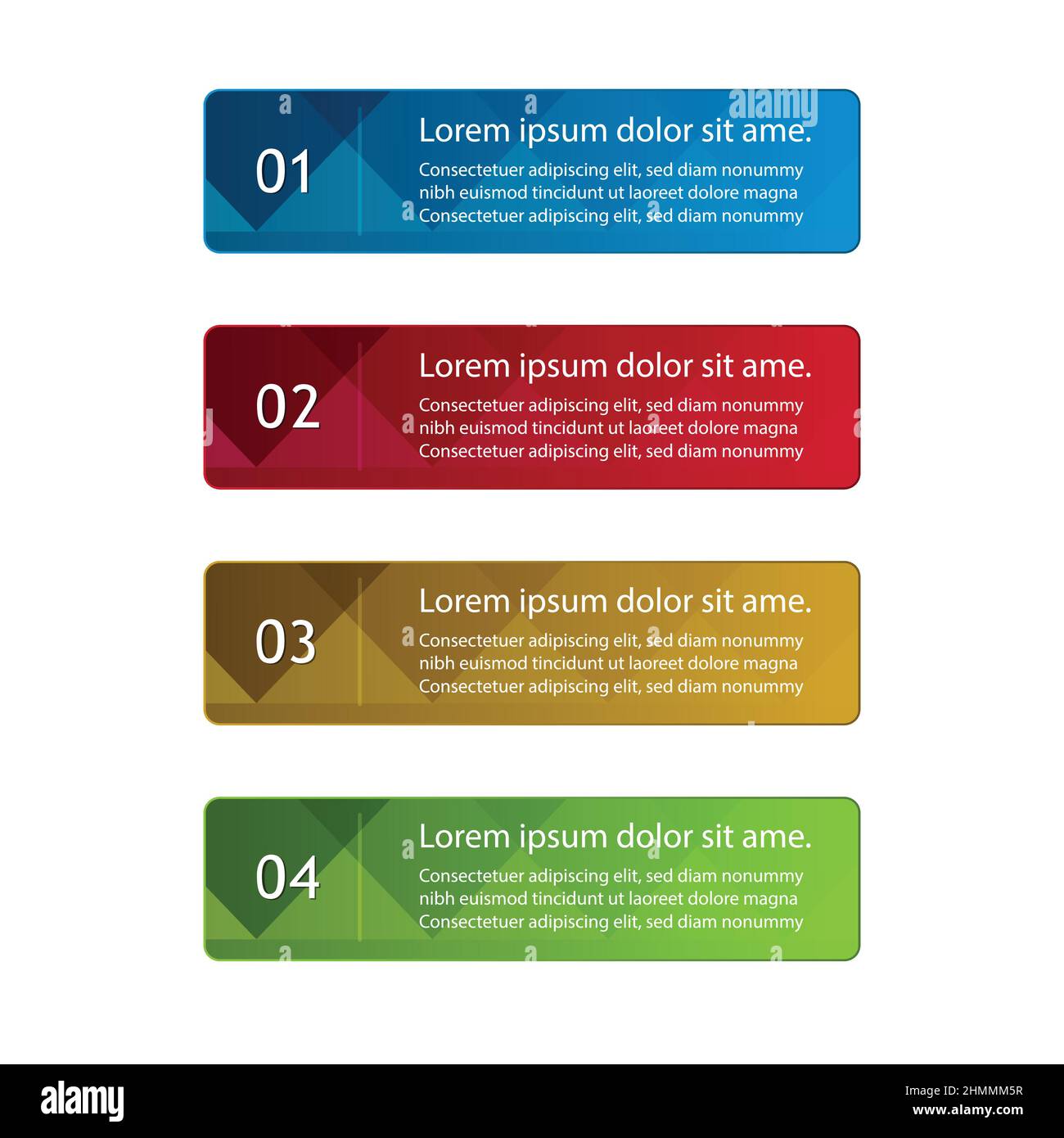 Gradient Colorful Technology Steps Label Infographics Banner Set. Vector Illustration. Stock Vector