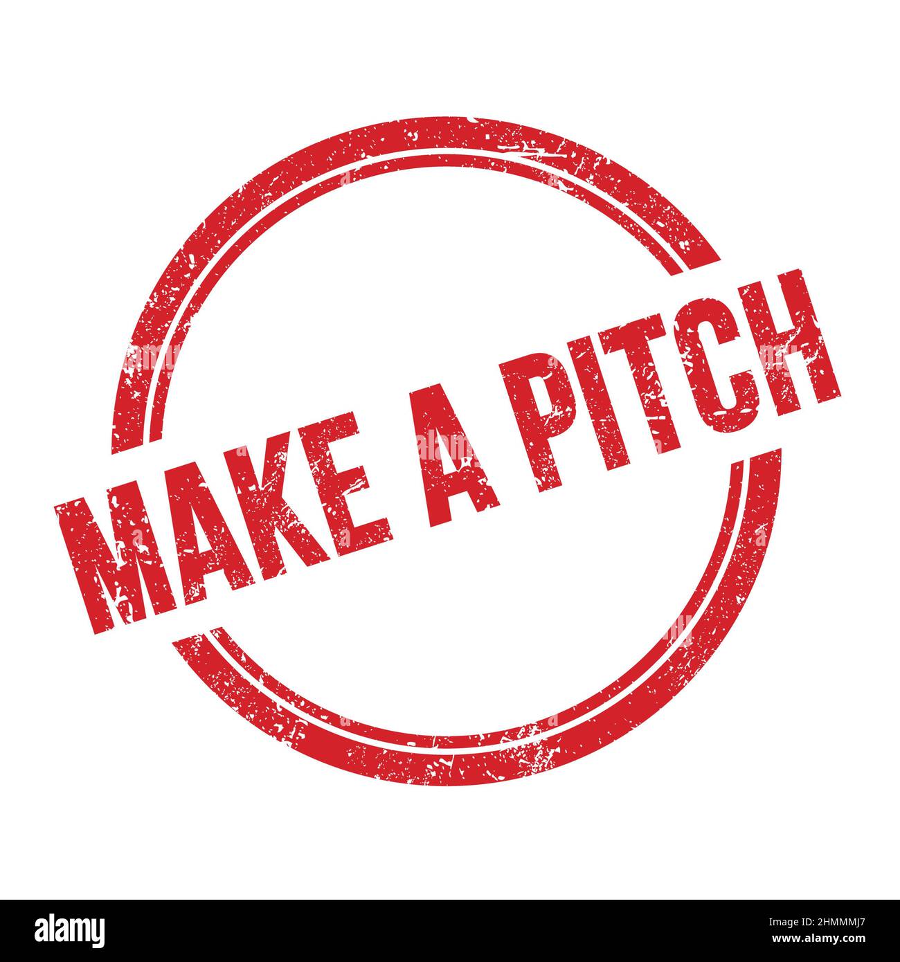 MAKE A PITCH text written on red grungy vintage round stamp Stock Photo ...