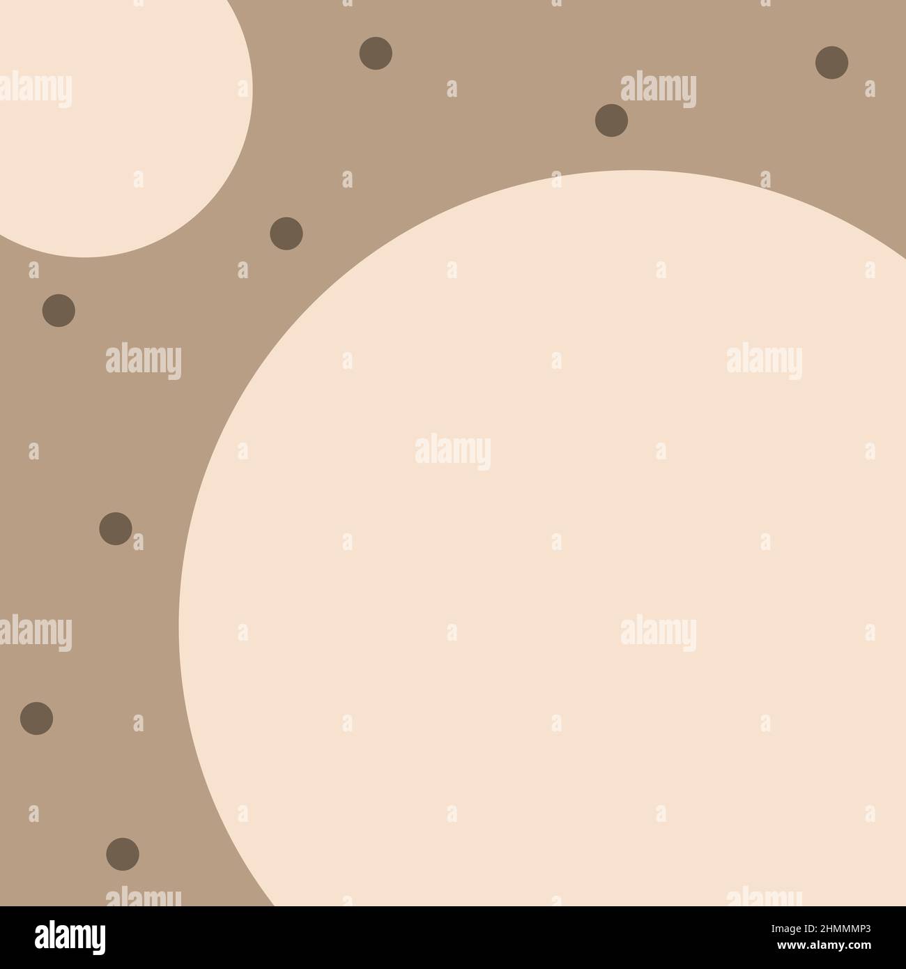 Brown Beige Tone Dots Banner Template. Vector Illustration. Stock Vector