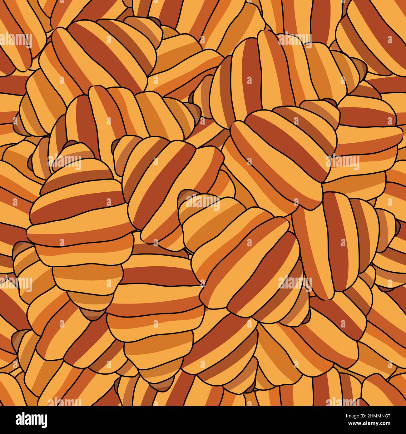Croissant Seamless Background. Vector Illustration Stock Vector