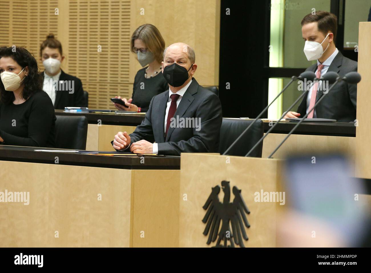 Berlin, Germany. 11th Feb, 2022. Chancellor Olaf Scholz (SPD) visits ...
