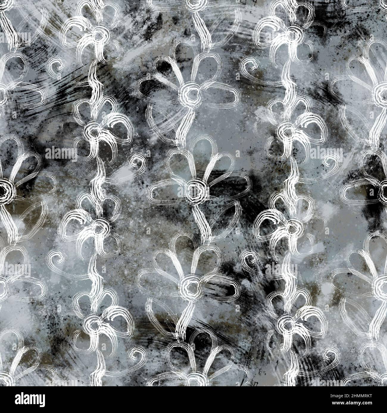 Print Repeat High Resolution Seamless neutral tan and white distressed grungy motif surface pattern ...
