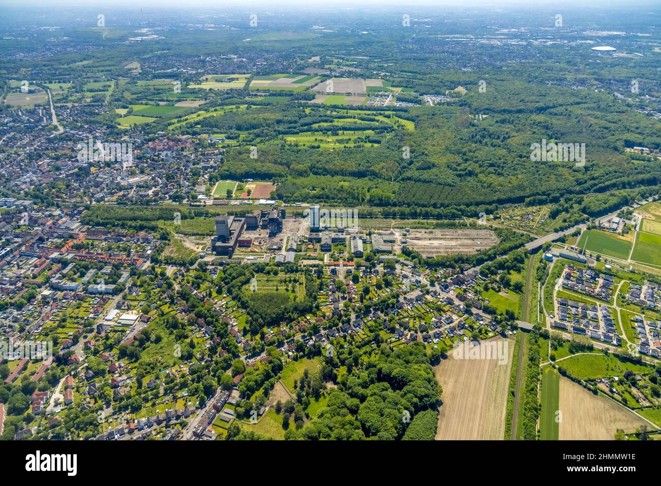 Aerial view, New Westerholt Colliery, Hassel, Gelsenkirchen, Ruhr Area ...